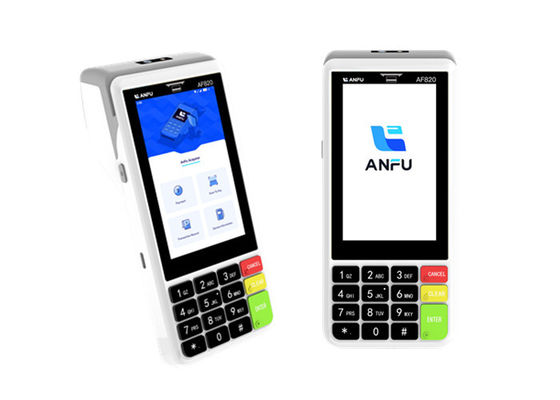 ANFU AF820 कोड स्कैनर 4G/वायरलेस/WIFI पोर्टेबल मोबाइल पीओएस सिस्टम के साथ हैंडहेल्ड एंड्रॉयड 13 पीओएस मशीन